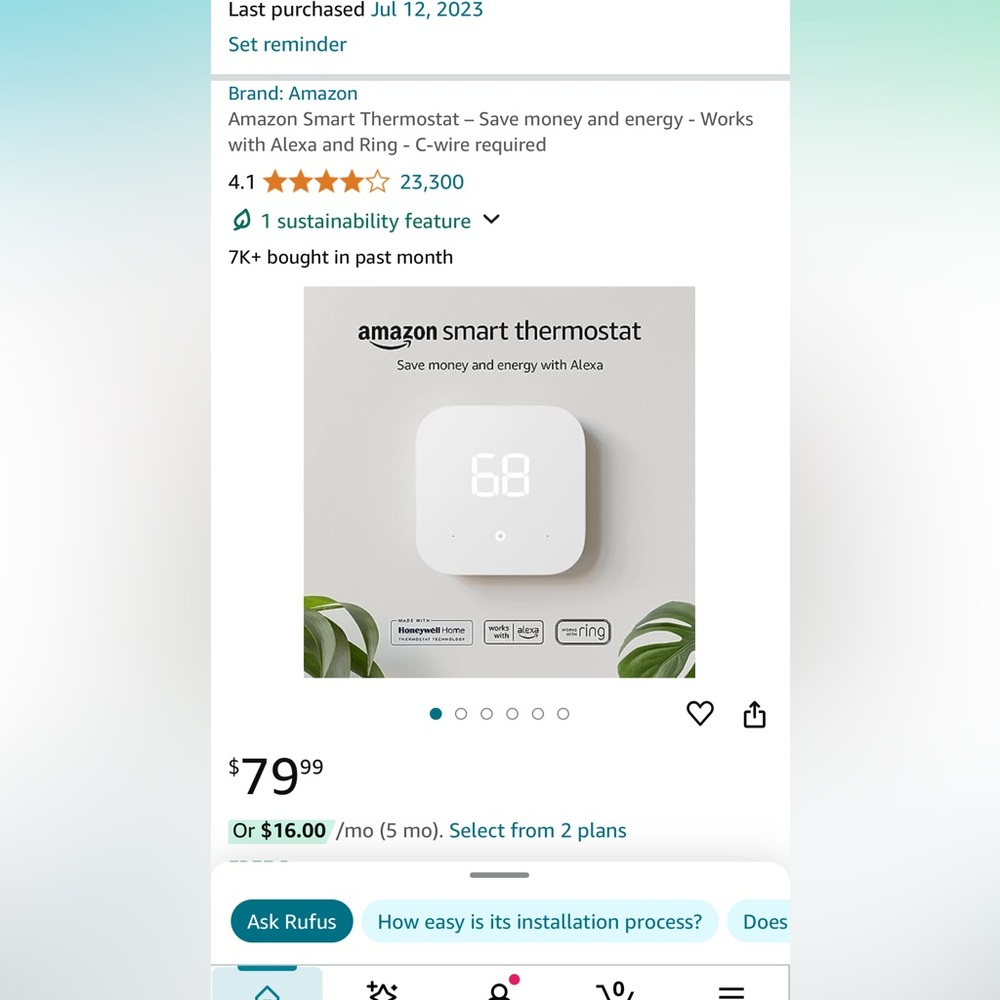 Amazon Smart Thermostat